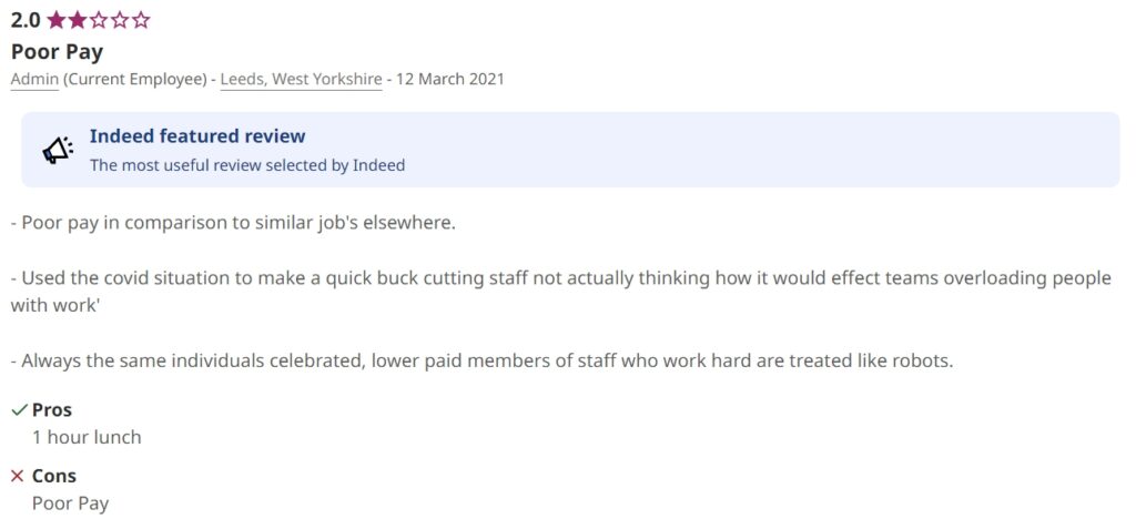 Staff review about Tenet Group 