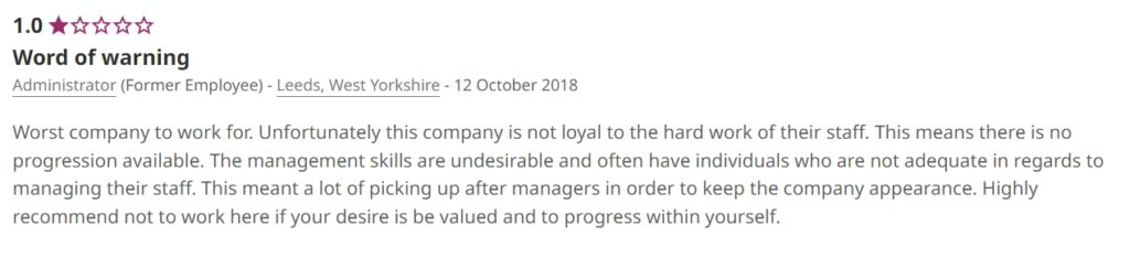 Staff review about Tenet Group