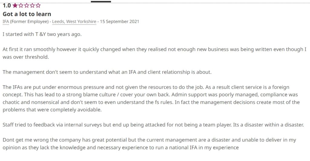 Staff review about Tenet Group